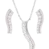 Montana Silversmiths Women's River Run Waving Bar Pendant Jewelry Set