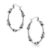 Montana Silversmiths Women's Barbed Wire Hoop Earrings
