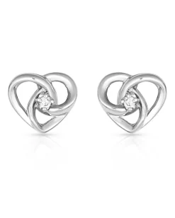 Montana Silversmiths Women's Starlight Infinity Heart Earrings