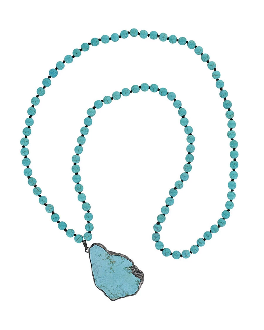 Montana Silversmiths Women's Attitude Turquoise All Day Beaded Necklace 2 Montana Silversmiths Women's Attitude Turquoise All Day Beaded Necklace - Image 2