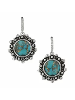 Montana Silversmiths Southern Lace Turquoise Earrings ER3863-D