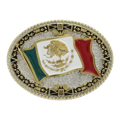 Montana Silversmiths Unisex Grand Mexican Flag Attitude Buckle A855