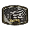 Montana Silversmiths Unisex Defending Freedom USA Attitude Buckle A787