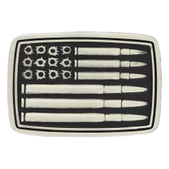 Montana Silversmiths Unisex Bullets & Holes Flag Attitude Buckle A709P