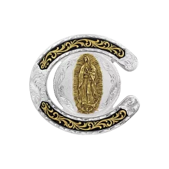 Montana Silversmiths Unisex Horseshoe Guadalupe Buckle 61375-523