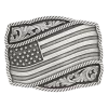Montana Silversmiths Unisex Silver Waving Flag Attitude Buckle A590S
