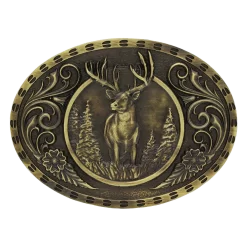 Montana Silversmiths Heritage Outdoor Stag Attitude Buckle A507C
