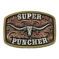 Montana Silversmiths Dale Brisby Super Puncher Longhorn Buckle A810DBT
