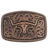 Montana Silversmiths Longhorn & Scrolls Bronze Buckle 33010BLB