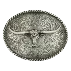 Montana Silversmiths Men's AttitudeLonghorn Belt Buckle 61028