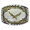 Montana Silversmiths Two Tone Cantle Roll & Eagle Buckle 34800-696