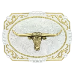 Montana Silversmiths Two-Tone Cowboy Cameo Buckle 25815-767