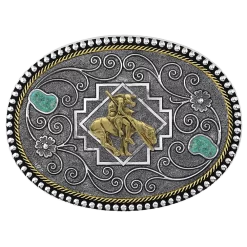 Montana Silversmiths® Country Roads With Bucking Horse Buckle 45810-34