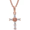 Montana Silversmiths Women's Rose Gold Brilliant Cross Necklace