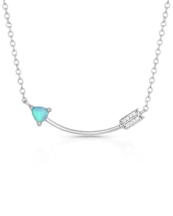 Montana Silversmiths Women's Curved Opal Arrow Necklace