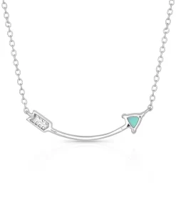 Montana Silversmiths Women's Curved Opal Arrow Necklace -Montana Silversmiths NC3858 0002 NC3858 alt