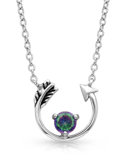 Montana Silversmiths Women's Northern Lights Lucky Arrow Necklace