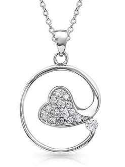 Montana Silversmiths NC4184-D Womens Heart And A Hug Necklace