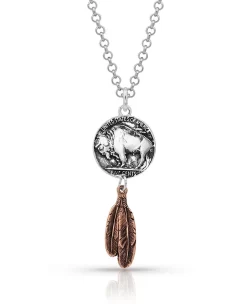 Montana Silversmiths Women's Buffalo Nickel Necklace
