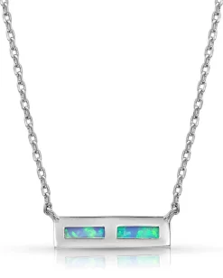 Montana Silversmiths Women's Opal Bar Necklace -Montana Silversmiths NC4386 0002 Layer1