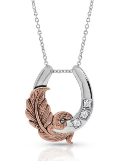 Montana Silversmiths NC4621-D Natural Luck Horseshoe Necklace