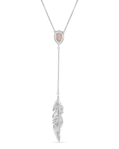 Montana Silversmiths Women's Dreamy Rose Feather Necklace -Montana Silversmiths NC4643 0002 NC4643 alt