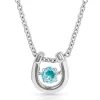 Montana Silversmiths Women's December Dancing Birthstone Horseshoe Necklace