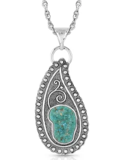 Montana Silversmiths NC4746-D Womens Country Roads Turquoise Necklace