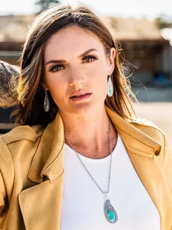 Montana Silversmiths NC4746-D Womens Country Roads Turquoise Necklace -Montana Silversmiths NC4746 3 1