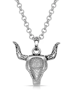 Montana Silversmiths Women's Steer Head Necklace -Montana Silversmiths NC4769 0002 Layer2