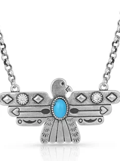 Montana Silversmiths NC4905 Rising Above Thunderbird Turquoise Necklace
