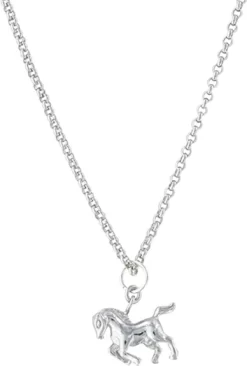 Montana Silversmiths Women's Silver Prancing Horse Necklace Silver One Size NC3381