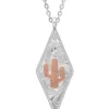 Montana Silversmiths Women's Two Tone Cactus Necklace