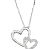 Montana Silversmiths Women's Linked Double Heart Necklace