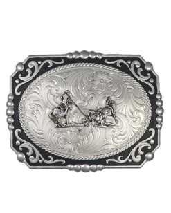 Montana Silversmiths Team Roper Western Belt Buckle
