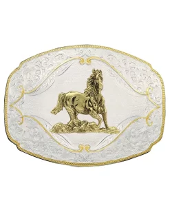Montana Silversmiths Galloping Horse Western Belt Buckle