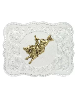 Montana Silversmiths Men's Bullrider Western Belt Buckle