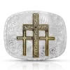 Montana Silversmiths Triple Cross Belt Buckle