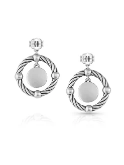 Montana Silversmiths Montana Silversmith ER5304 Womens Every Direction Turquoise Earrings Silver -Montana Silversmiths a05e7go9 1