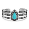 Montana Silversmiths BC5485 Womens Ways Of The West Turquoise Cuff Bracelet Silver