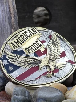 Montana Silversmiths 60806P American Pride Attitude Eagle Belt Buckle -Montana Silversmiths belt buckles 60806P 3