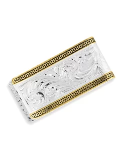 Montana Silversmiths MCL5235 Two-Tone Carved Longhorn Money Clip Silver -Montana Silversmiths bfivvccj 1