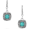 Montana Silversmiths Montana Silversmith ER1263 Womens Blue Earth Turquoise Drop Earrings Silver