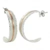 Montana Silversmiths Feather Rose Gold Vein Hoop Earrings