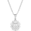 Montana Silversmiths NC5357 Womens Hidden Hearts Crystal Necklace Silver