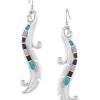 Montana Silversmiths Montana Silversmith ER4836 Womens Dreamweaver Feather Earrings Silver