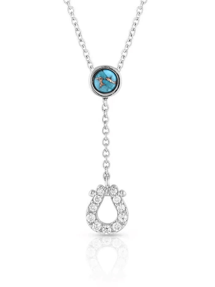 Montana Silversmiths NC5157 Womens Infinite Luck Turquoise Pendant Necklace Silver 1 Montana Silversmiths NC5157 Womens Infinite Luck Turquoise Pendant Necklace Silver