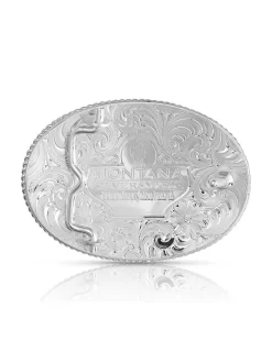 Montana Silversmiths 1340-977L Gold Rope Trimmed Buck And Doe Engraved Buckle Silver -Montana Silversmiths qx35wykx 1