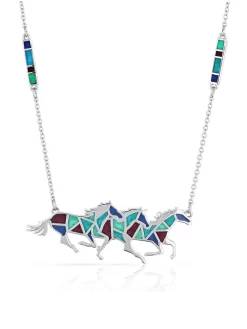 Montana Silversmiths NC5319 Womens All The Pretty Horses Necklace Silver