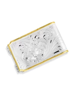 Montana Silversmiths MCL5236 Two-Tone Carved Horseshoe Money Clip Silver -Montana Silversmiths v3ogxygv 1